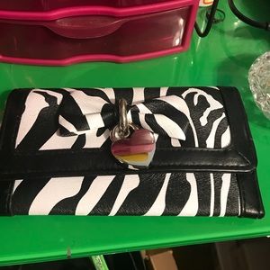Zebra trifold wallet